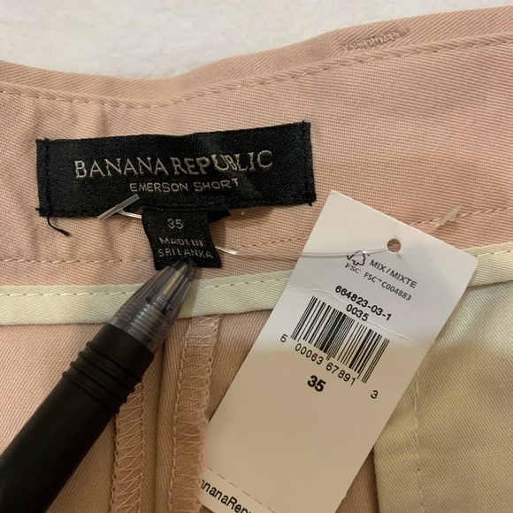 Banana Republic Men's 11" Emerson Short Light Pink Size 35 NWT - Picture 4 of 9